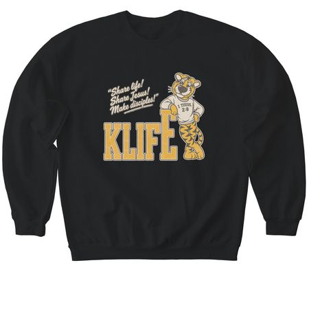 KLIFE Collegiate, a Black Softstyle Crewneck Sweatshirt