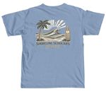 Curiosity Crew Collection&nbsp;, a Washed Denim Comfort Colors Youth Tee (back-view)