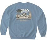 Curiosity Crew Collection&nbsp;, a Stone Blue Softstyle Crewneck Sweatshirt (back-view)