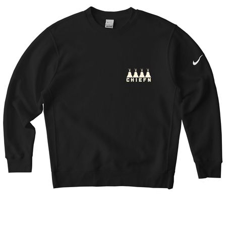 Buffalo Chaser, a Black Nike Club Fleece Crewneck Sweatshirt