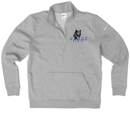Sport a new look!, a Dark Grey Heather Nike Women's Club Half Zip Pullover