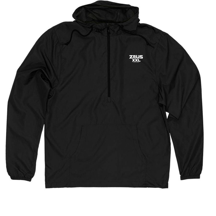 New Zeusxxl Quarter Windbreaker, a Black Quarter-Zip Windbreaker