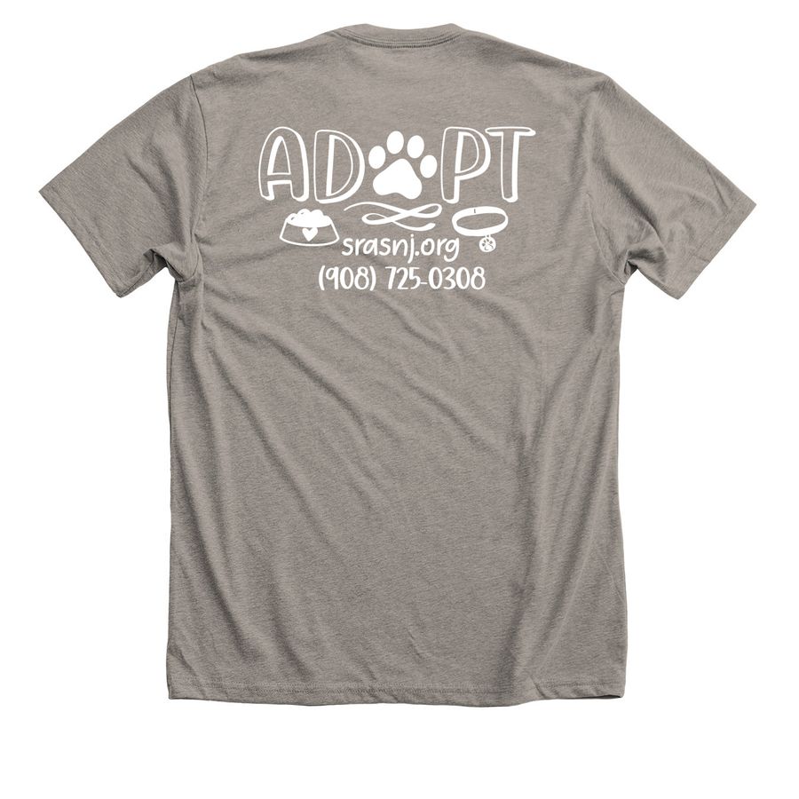 Adopt Your New Best Friend, a Heather Stone Premium Unisex Tee (back-view)