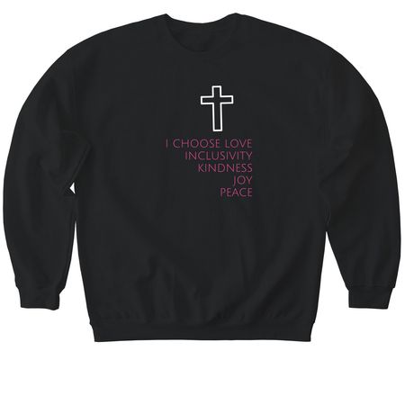Kindness, a Black Softstyle Crewneck Sweatshirt