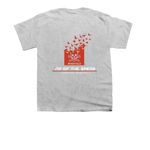 red logo basic shirts front and back&nbsp;, a Sport Grey Youth Unisex Tee (back-view)