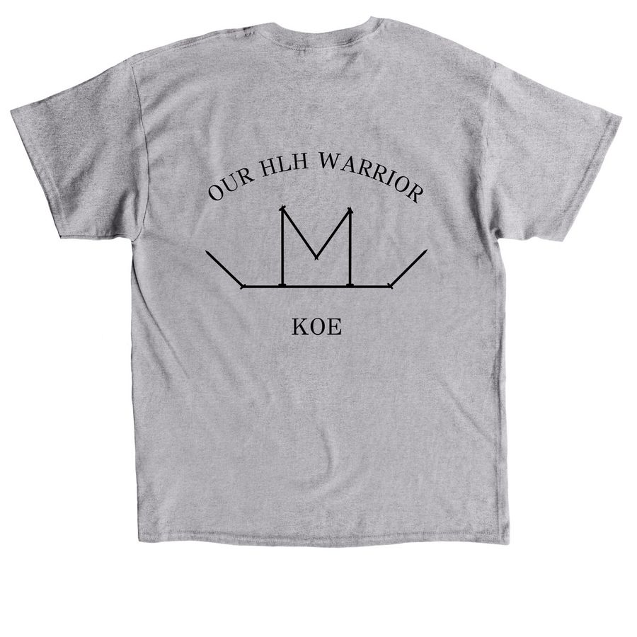 HLH Awareness, a Sport Grey Classic Unisex Tee (back-view)
