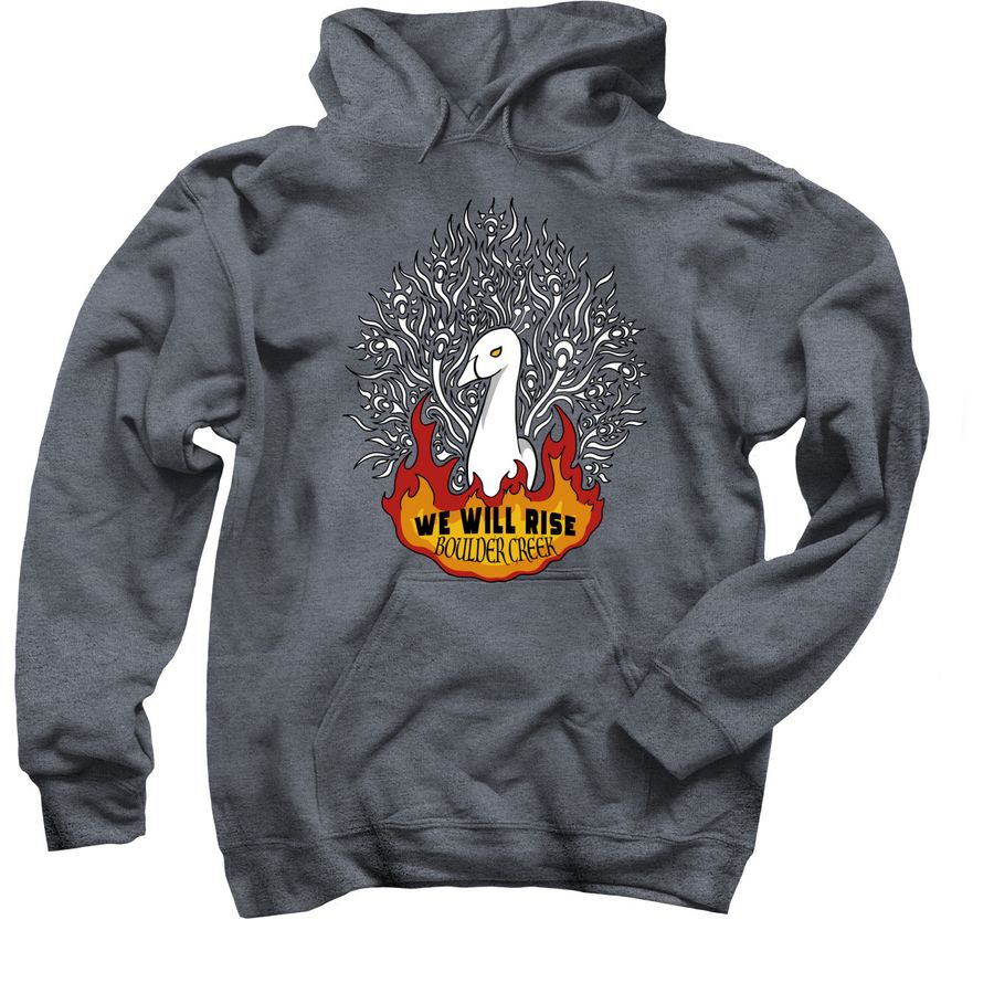 BCFD Thank You!, a Dark Heather Pullover Hoodie