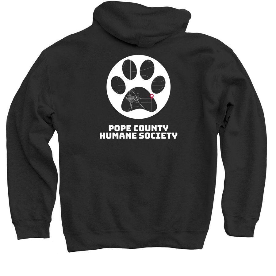 PCHS Classic Logo Apparel&nbsp;, a Black Pullover Hoodie (back-view)