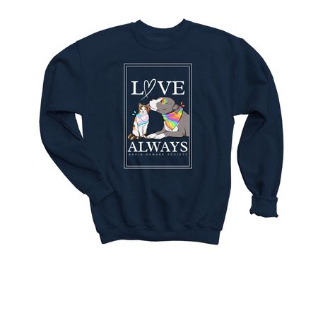 Love Always, Dakin, a Navy Youth Crewneck Sweatshirt