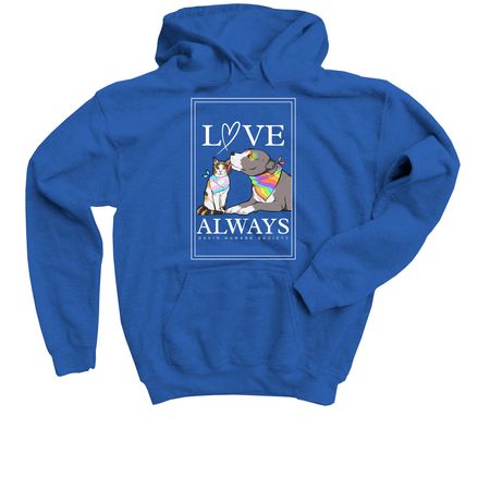 Love Always, Dakin, a Royal Blue Youth Pullover Hoodie