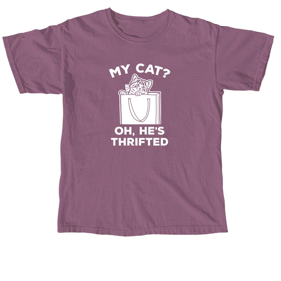 My Cat? (Male) - White, a Berry Comfort Colors Unisex Tee