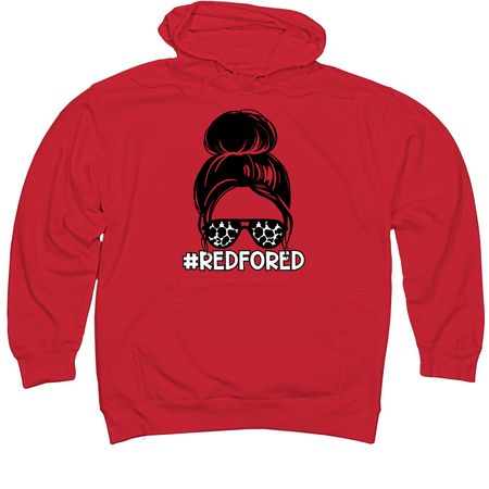 Girl6, a Red Midweight Pullover Hoodie