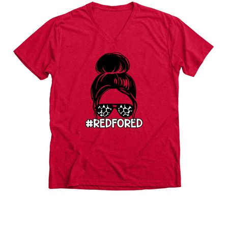 Girl6, a Heather Red Premium V-Neck Tee