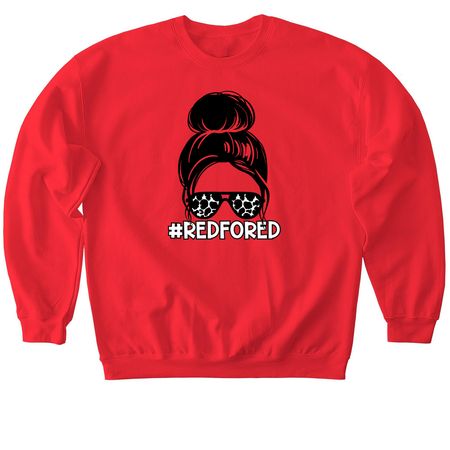 Girl6, a Red Softstyle Crewneck Sweatshirt