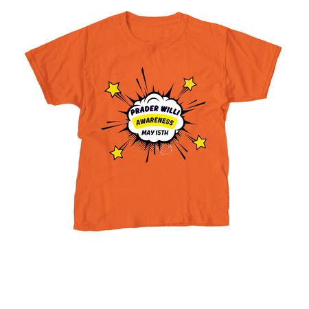PWS Awareness TEEs for Fiona & Rose's School, a Orange Youth Unisex Tee