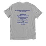 May is FMD Awareness Month, a Granite Grey Heather Allmade Organic Cotton Unisex Tee (back-view)