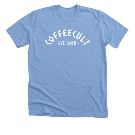 death before decaf&nbsp;, a Heather Carolina Blue Premium Unisex Tee