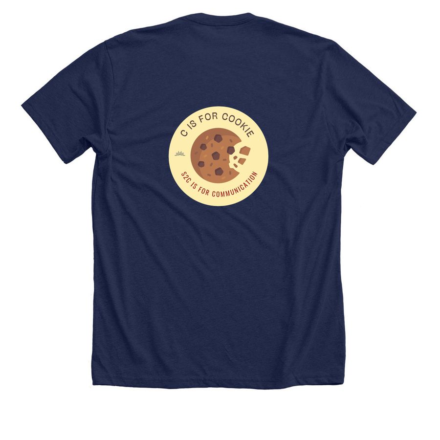 C is for Cookie T-Shirt, a Solid Navy Blend Premium Unisex Tee