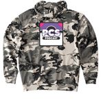 PCS Season 4, a Snow Camo Heavyweight Camo Pullover Hoodie (back-view)