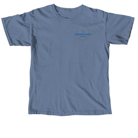 Sugarland Horseshoe Logo (front logo only), a Blue Jean Comfort Colors Unisex Tee