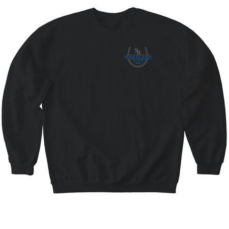 Sugarland Horseshoe Logo (front logo only), a Black Softstyle Crewneck Sweatshirt