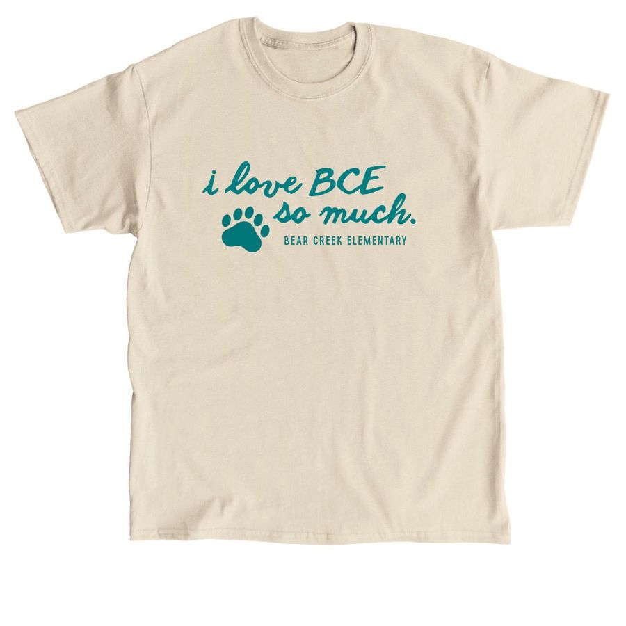 i love BCE, a Sand Classic Unisex Tee