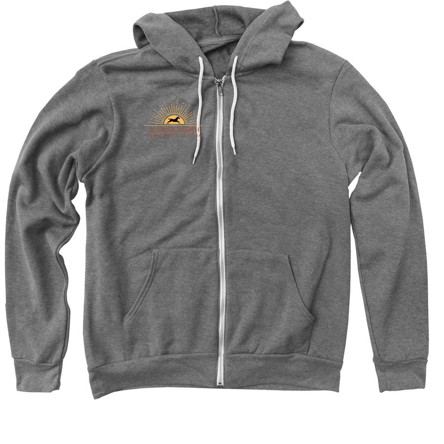 Sunrise North Therapeutic Riding, a Deep Heather Zip Up Hoodie