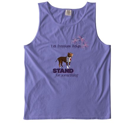 Let Freedom Reign. ??, a Violet Comfort Colors Tank Top