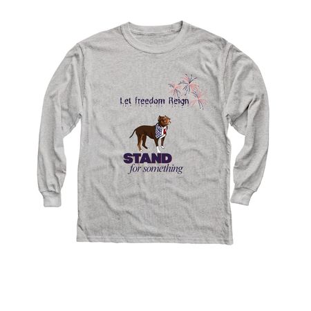 Let Freedom Reign. ??, a Sport Grey Youth Long Sleeve Tee