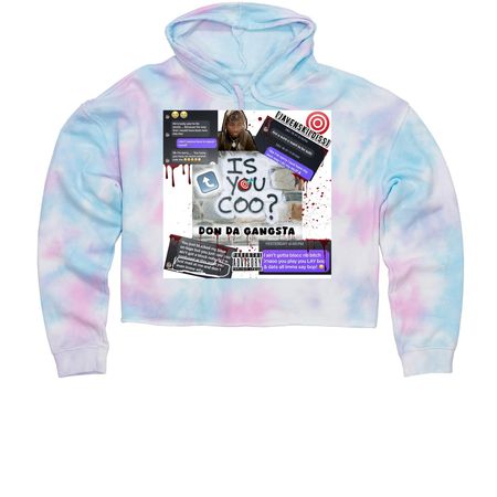Is You Coo? Apparel&nbsp;, a Cotton Candy Women?s Tie Dye Cropped Hoodie