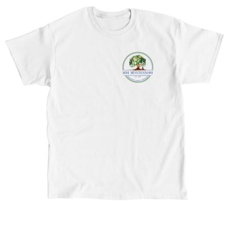 Tree Logo- Adult White with Color Print, a White Classic Unisex Tee