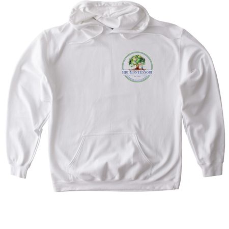 Tree Logo- Adult White with Color Print, a White Gildan Softstyle Pullover Hoodie
