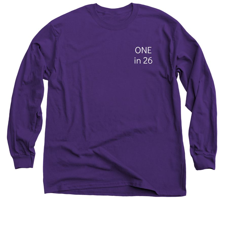 Team Lucia: One in 26 - I Wear Purple, a Purple Classic Long Sleeve Tee
