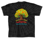 Colorful Design, a Black Classic Tie Dye Tee (back-view)