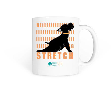 Big Stretch - Dog Mug, a White Coffee Mug