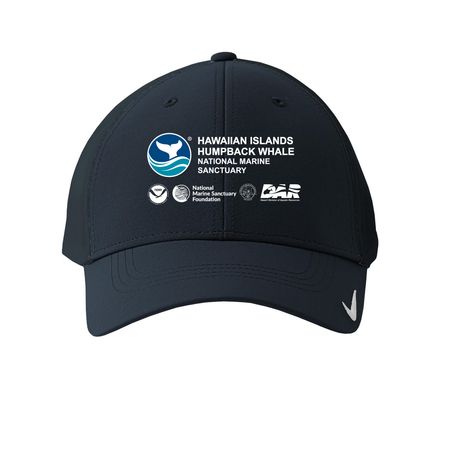 HIHWNMS Logo Hats, a Navy Printed Nike Dri-FIT Legacy Performance Cap