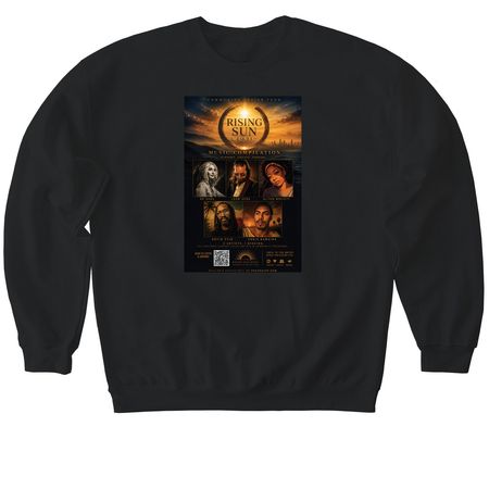 Rising Sun Music Community Artist T-Shirt, a Black Softstyle Crewneck Sweatshirt