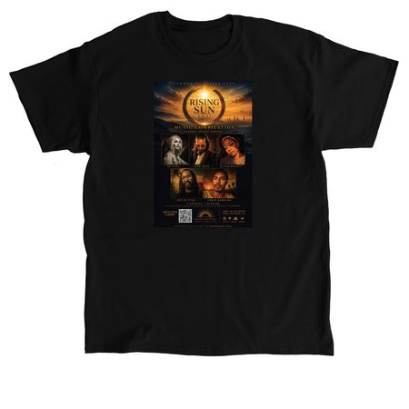 Rising Sun Music Community Artist T-Shirt, a Black Classic Unisex Tee
