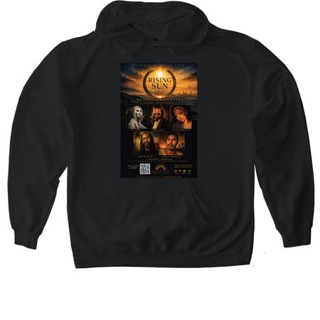 Rising Sun Music Community Artist T-Shirt, a Black Gildan Softstyle Pullover Hoodie