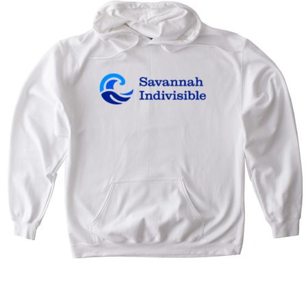 Savannah Indivisible (Color Logo), a White Gildan Softstyle Pullover Hoodie