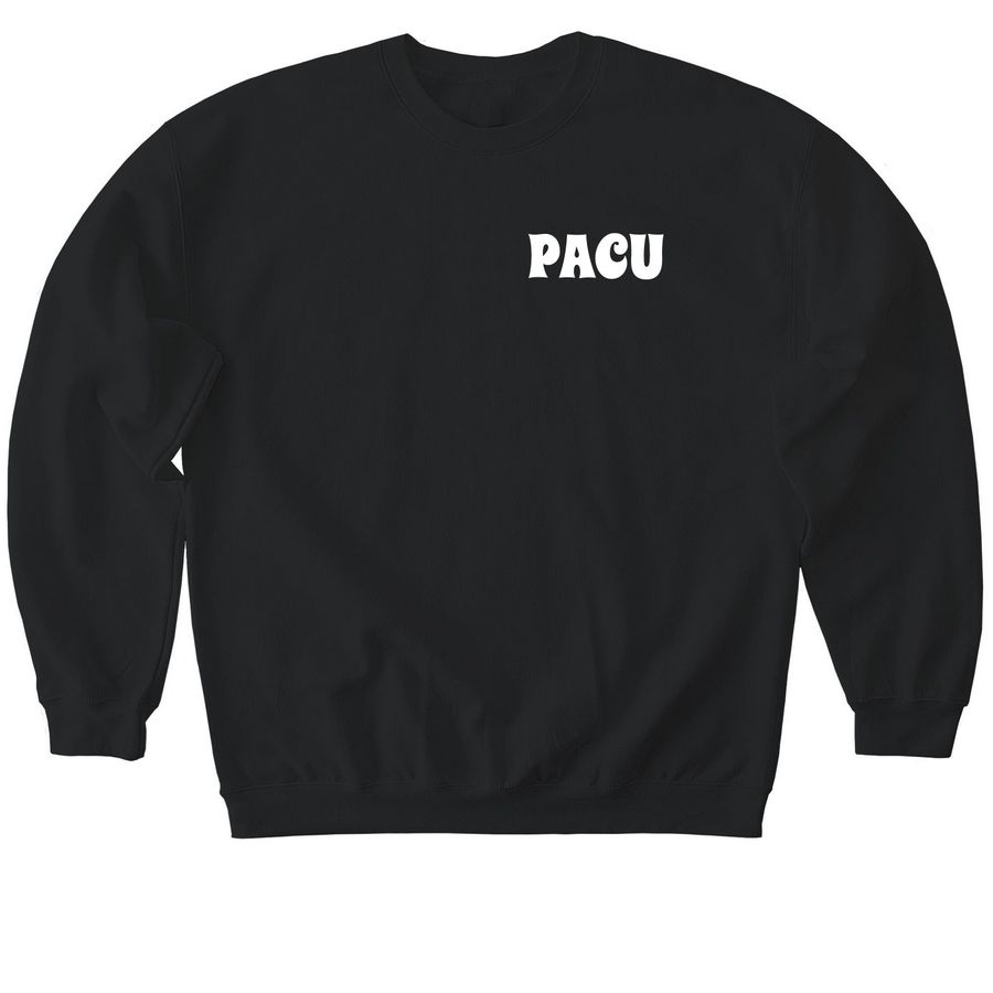 PACU Pumpkin, a Black Softstyle Crewneck Sweatshirt