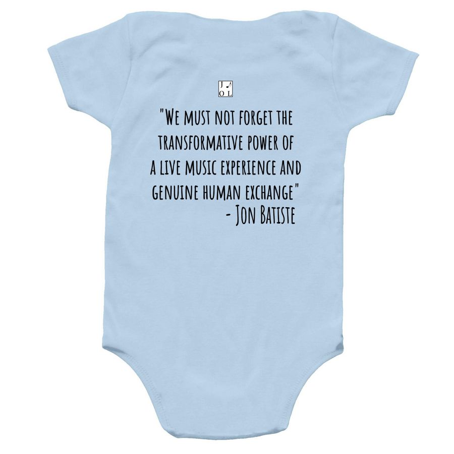 JOL Onesies 2026, a Light Blue Infant Onesie (back-view)