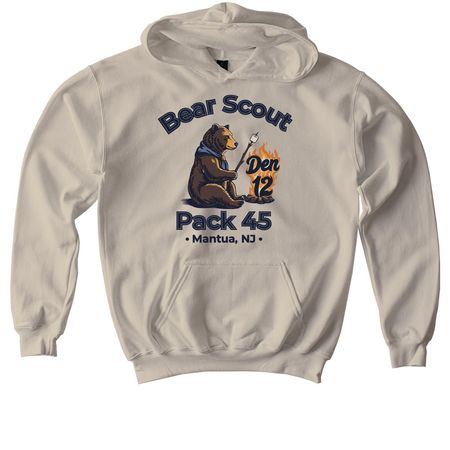 Bears Den 12, a Sand Softstyle Youth Pullover Hoodie