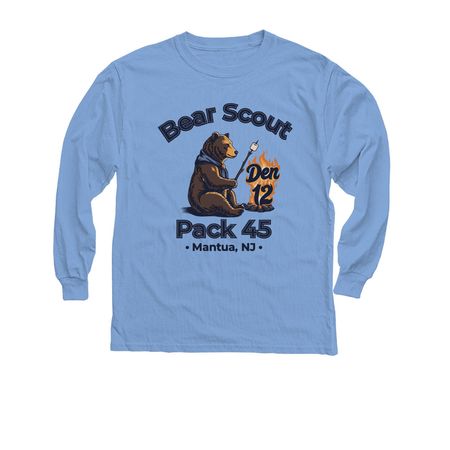 Bears Den 12, a Carolina Blue Youth Long Sleeve Tee