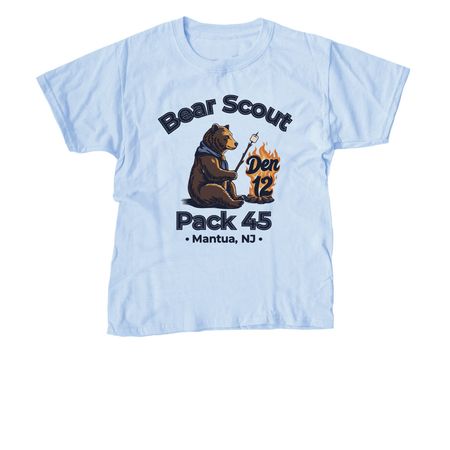 Bears Den 12, a Light Blue Youth Unisex Tee