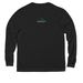 Northern Long Eared Bat- Dark Shirts, a Deep Black Allmade Eco Triblend Long Sleeve Tee (back-view)