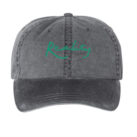 Reality Hats!&nbsp;, a Black Printed Pigment Dye Baseball Cap