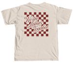 Together Sunday Checkerboard Tee, a Ivory Comfort Colors Unisex Tee (back-view)