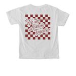 Together Sunday Checkerboard Tee, a White Comfort Colors Youth Tee (back-view)