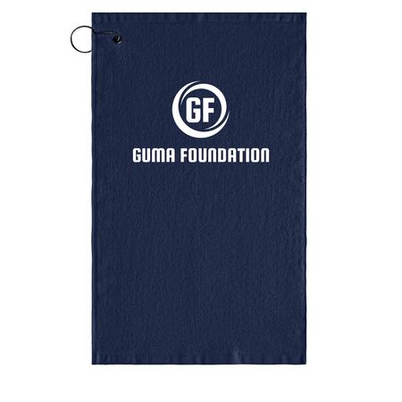 Guma Foundation Golf Towel, a Navy Golf Towel